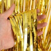Gold Metallic Fringe Curtain